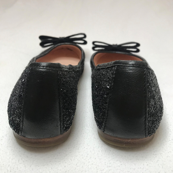 Kate Spade Black York Glitter Bow Flats - Picture 4 of 9
